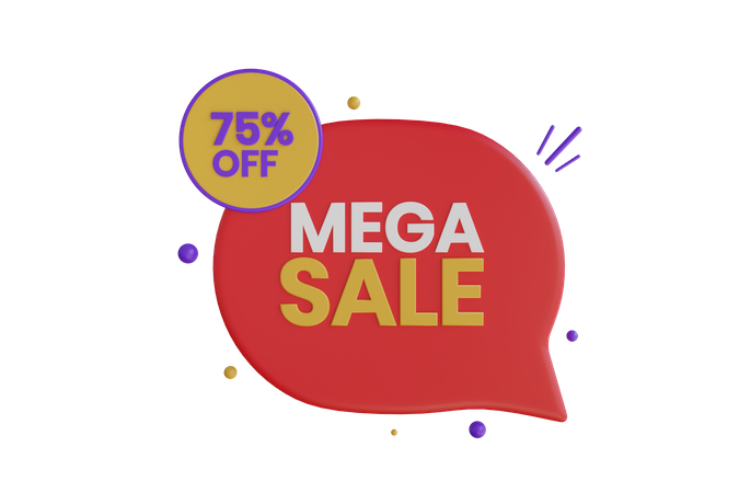 Mega Sale  3D Icon