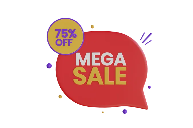 Mega Sale  3D Icon