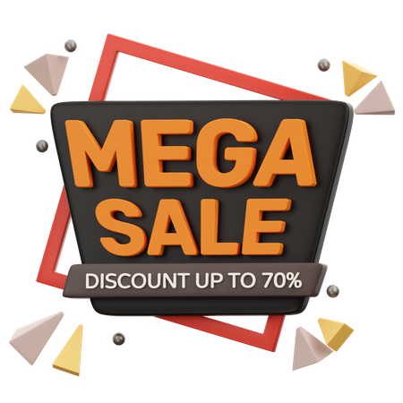 Mega Sale  3D Icon