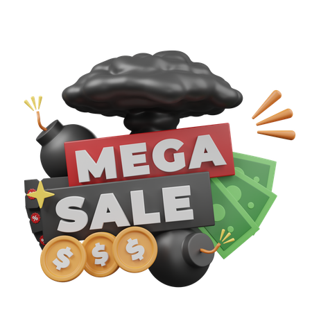 Mega Sale  3D Icon