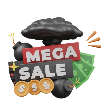 Mega Sale  3D Icon