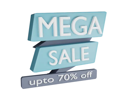 Mega Sale  3D Illustration