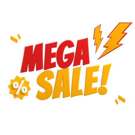 Mega Sale 3D Illustration