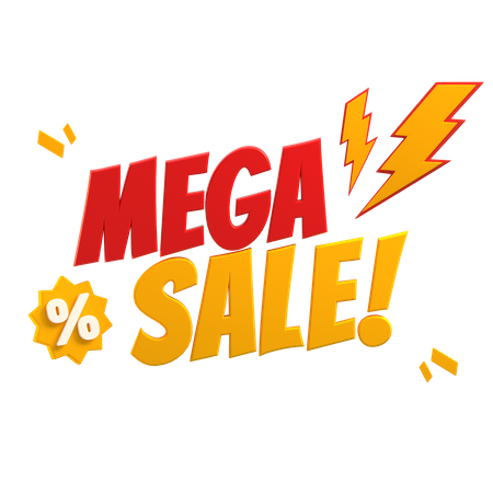 Mega Sale  3D Illustration