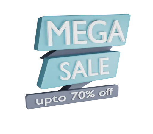 Mega Sale 3 D Illustration Contains PNG BLEND And OBJ 3D Illustration