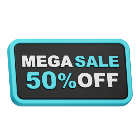 Mega Sale 50 Off  3D Icon