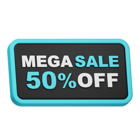 Mega-Verkauf – 50 % Rabatt  3D Icon