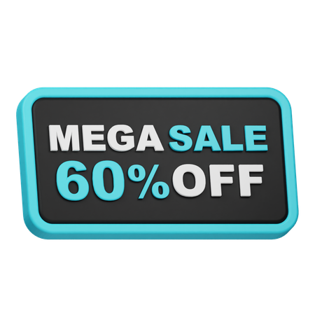 Mega-Sale – 60 % Rabatt  3D Icon