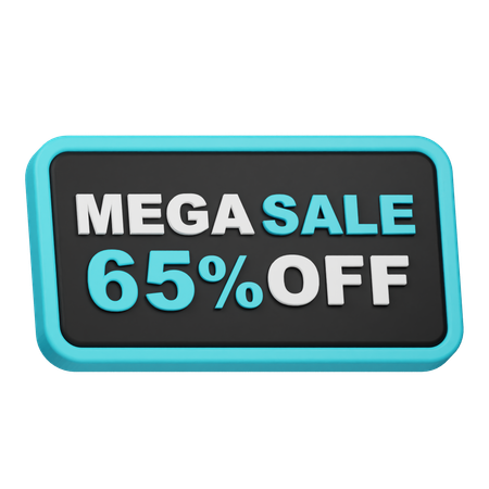 Mega Sale 65 Off  3D Icon