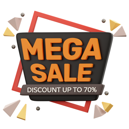 Mega-Sale  3D Icon