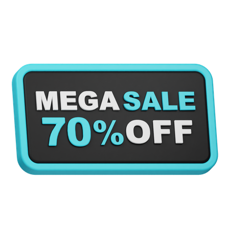 Mega Sale 70 Off  3D Icon