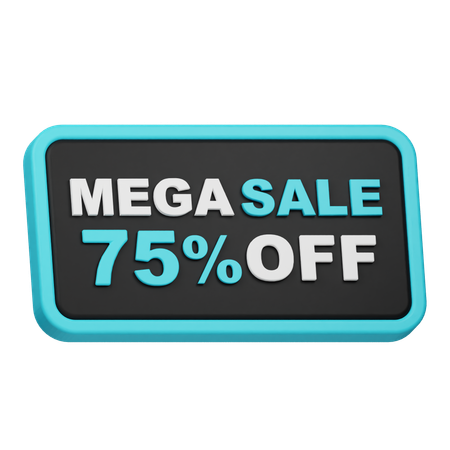 Mega Sale 75 Off  3D Icon