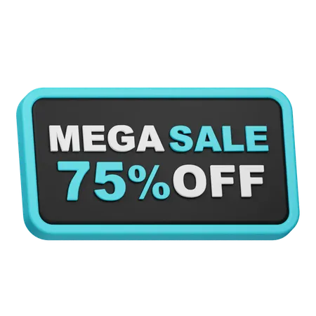 Mega Sale 75 Off  3D Icon