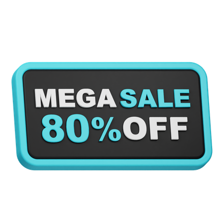 Mega-Sale – 80 % Rabatt  3D Icon