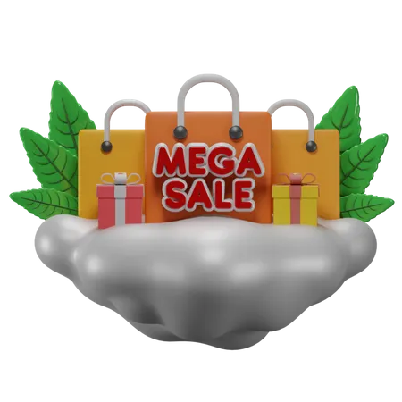 Mega Sale  3D Illustration