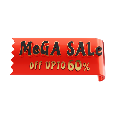 Mega Sale Angebotstext  3D Icon