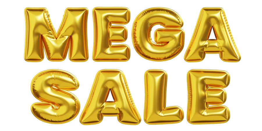 Mega Sale Announcement  3D Icon