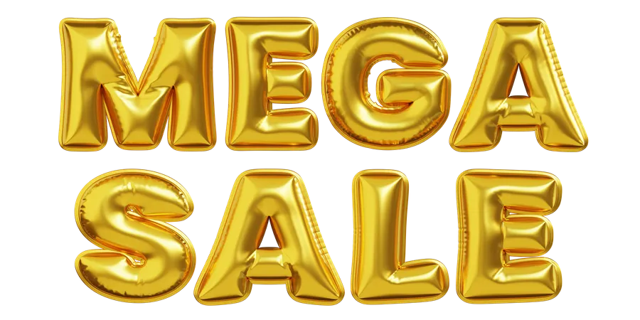 Mega Sale Announcement  3D Icon