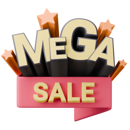 Mega Sale Badge  3D Icon