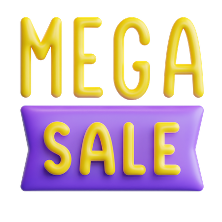 Mega Sale Badge  3D Icon