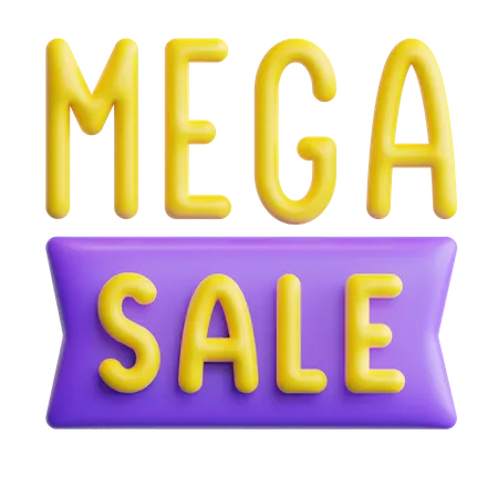 Mega Sale Badge  3D Icon