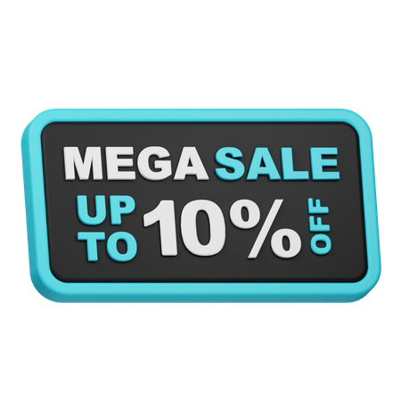 Mega Sale bis zu 10% Rabatt  3D Icon