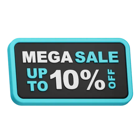 Mega Sale bis zu 10% Rabatt  3D Icon