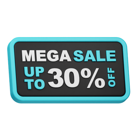 Mega Sale bis zu 30% Rabatt  3D Icon