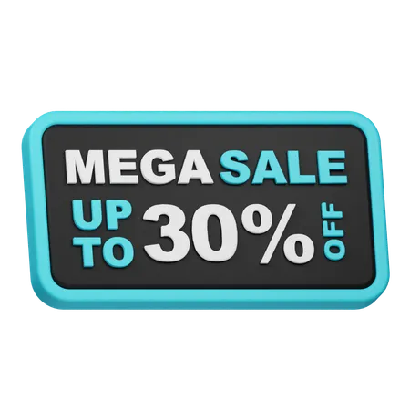 Mega Sale bis zu 30% Rabatt  3D Icon