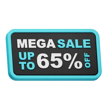 Mega Sale bis zu 65% Rabatt  3D Icon