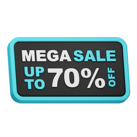 Mega Sale bis zu 70% Rabatt  3D Icon