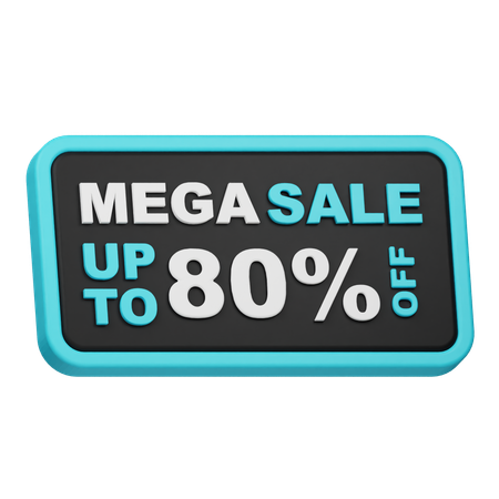 Mega Sale bis zu 80% Rabatt  3D Icon