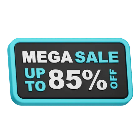 Mega Sale bis zu 85% Rabatt  3D Icon