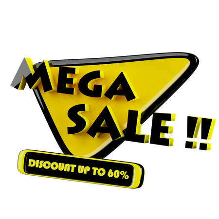 Mega Sale Discount  3D Icon