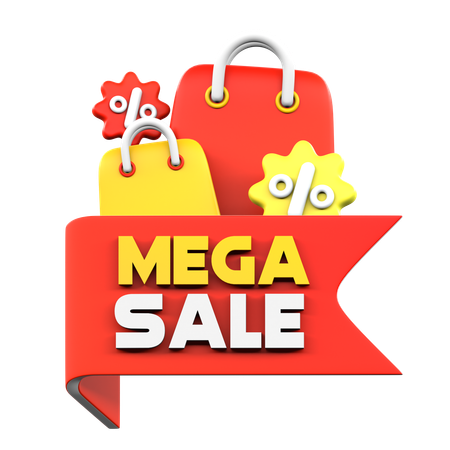 Mega sale offer  3D Icon