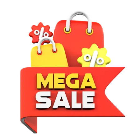 Mega sale offer  3D Icon