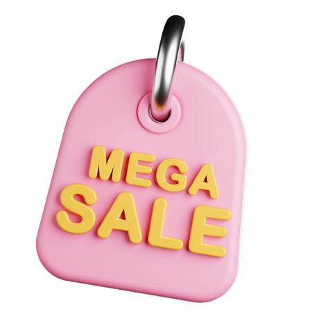 Mega Sale Tags  3D Icon
