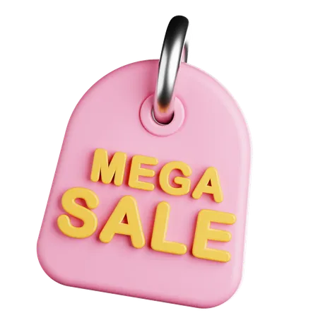 Mega Sale Tags  3D Icon