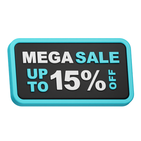 Mega Sale Up To 15 Off  3D Icon