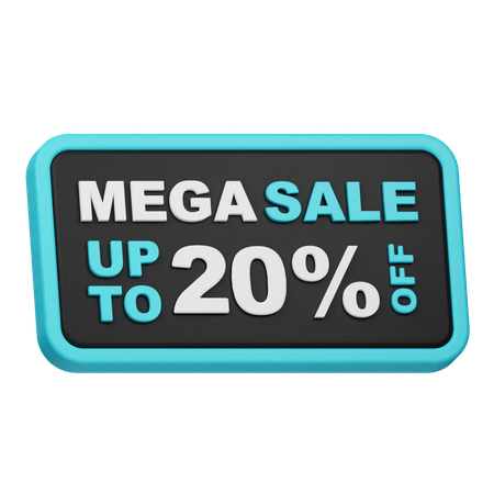 Mega Sale Up To 20 Off  3D Icon