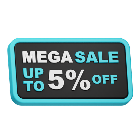 Mega Sale Up To 5 Off  3D Icon