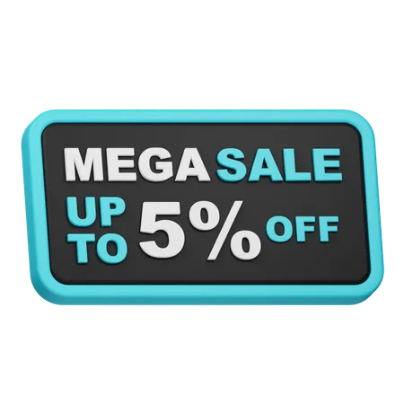 Mega Sale Up To 5 Off  3D Icon