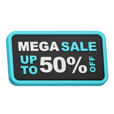 Mega Sale Up To 50 Off  3D Icon