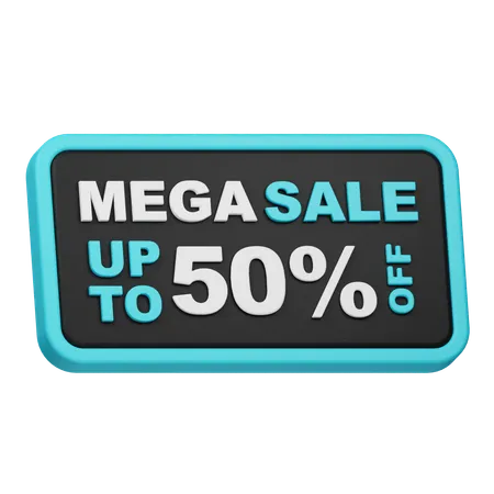 Mega Sale Up To 50 Off  3D Icon