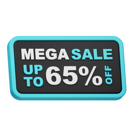 Mega Sale Up To 65 Off  3D Icon