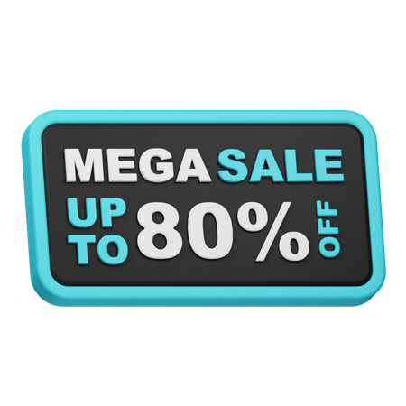 Mega Sale Up To 80 Off  3D Icon