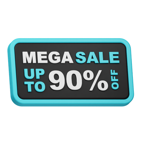 Mega Sale Up To 90 Off  3D Icon