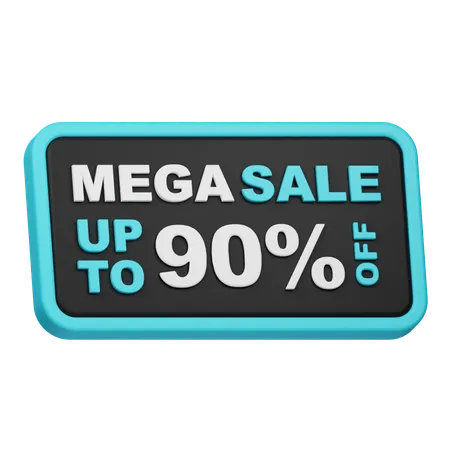 Mega Sale Up To 90 Off  3D Icon