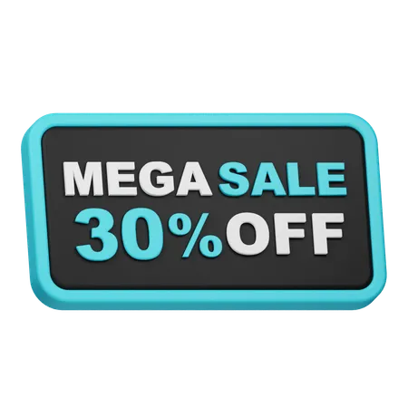 Mega promoção com 30 de desconto  3D Icon