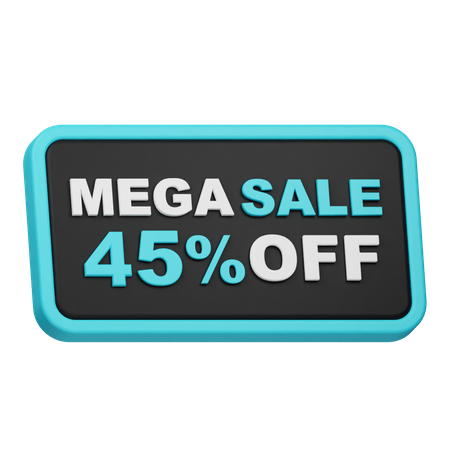 Mega liquidação 45 off  3D Icon